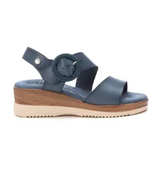 Xti per donna 14394404-JEANS Sandali 143944 blu, 3 a 5cm, Fibbia, Casual