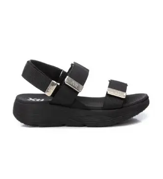 Xti per donna 14407303-NEGRO Sandali 144073 neri, Nero, 3 a 5cm, Velcro, Casual