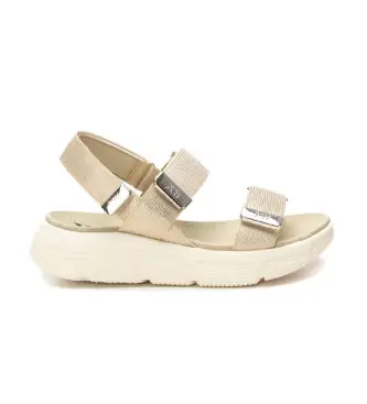 Xti per donna 14407309-ORO Sandali 144073 oro, 3 a 5cm, Velcro, Casual