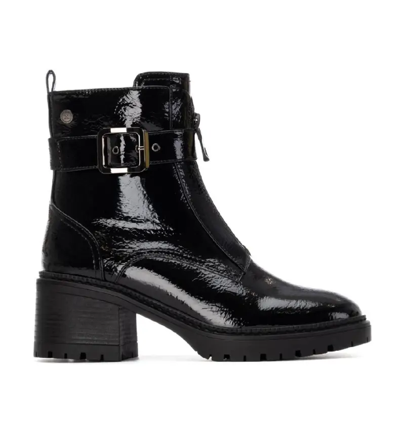 Xti per donna. 14427601-NEGRO Stivaletti 144276 neri, Nero, 3 a 5cm, Cerniera, Casual Pelle
