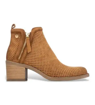 Xti per donna 14503501-CAMEL Stivali 145035 marroni, Marrone, 5 a 8cm, Cerniera, Casual