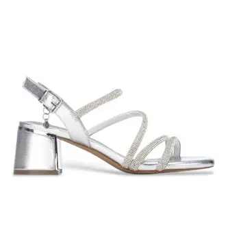 per donna 14526003-PLATA Sandali argento 145260 (39), 3 a 5cm, Fibbia, Da sera, Sportivo