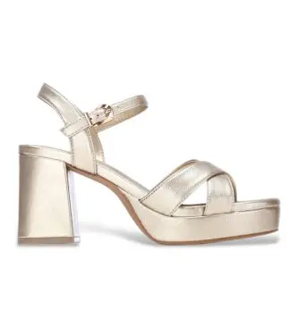 per donna 14528806-ORO Sandali dorati 145288 (41), 5 a 8cm, Fibbia, Casual, Sportivo, Classico