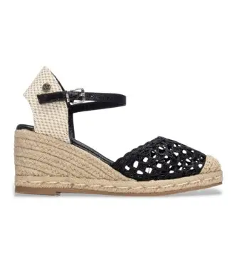Xti per donna 14533903-NEGRO Espadrillas 145339 nere, Nero, Tessuto, 5 a 8cm, Fibbia, Casual, Sportivo