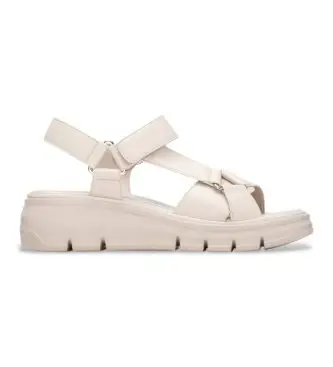 per donna 14539803-HIELO Sandali 145398 color bianco sporco (41), 5 a 8cm, Velcro, Casual, Sportivo