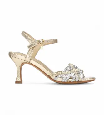 per donna 14543402-ORO Sandali 145434 oro (36), 5 a 8cm, Fibbia, Casual, Da sera