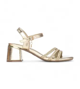 per donna 14543901-ORO Sandali dorati 145439 (40), 3 a 5cm, Fibbia, Casual, Da sera