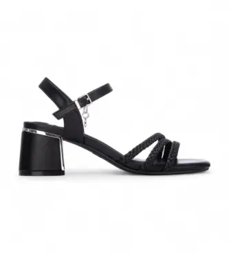 Xti per donna 14543903-NEGRO Sandali 145439 neri, Nero, 3 a 5cm, Fibbia, Casual, Da sera