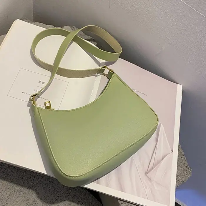 Nuova Moda Borse Retrò Monocolore Pelle Borsa a Spalla Sottospalla Casual Borse da Donna verde