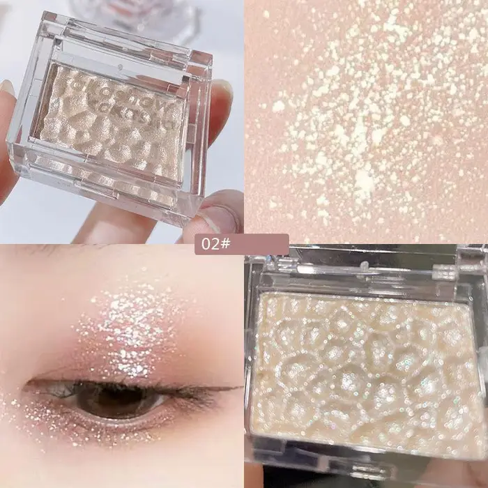 Palette di Illuminanti Ombretto in Polvere Glitter Polarizzato Trucco Viso Corpo Scintillante Cosmetici Lucenti