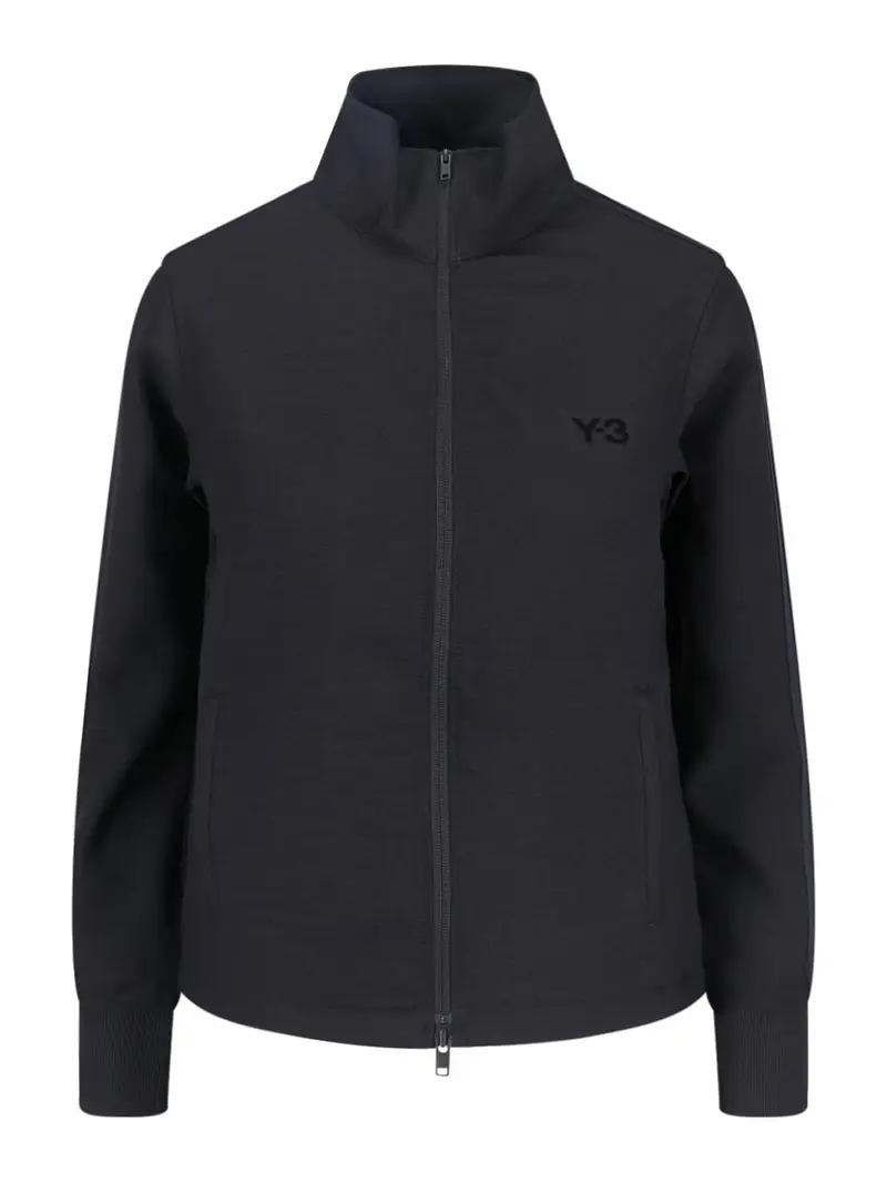 Y-3 Felpa Zip Logo Nero