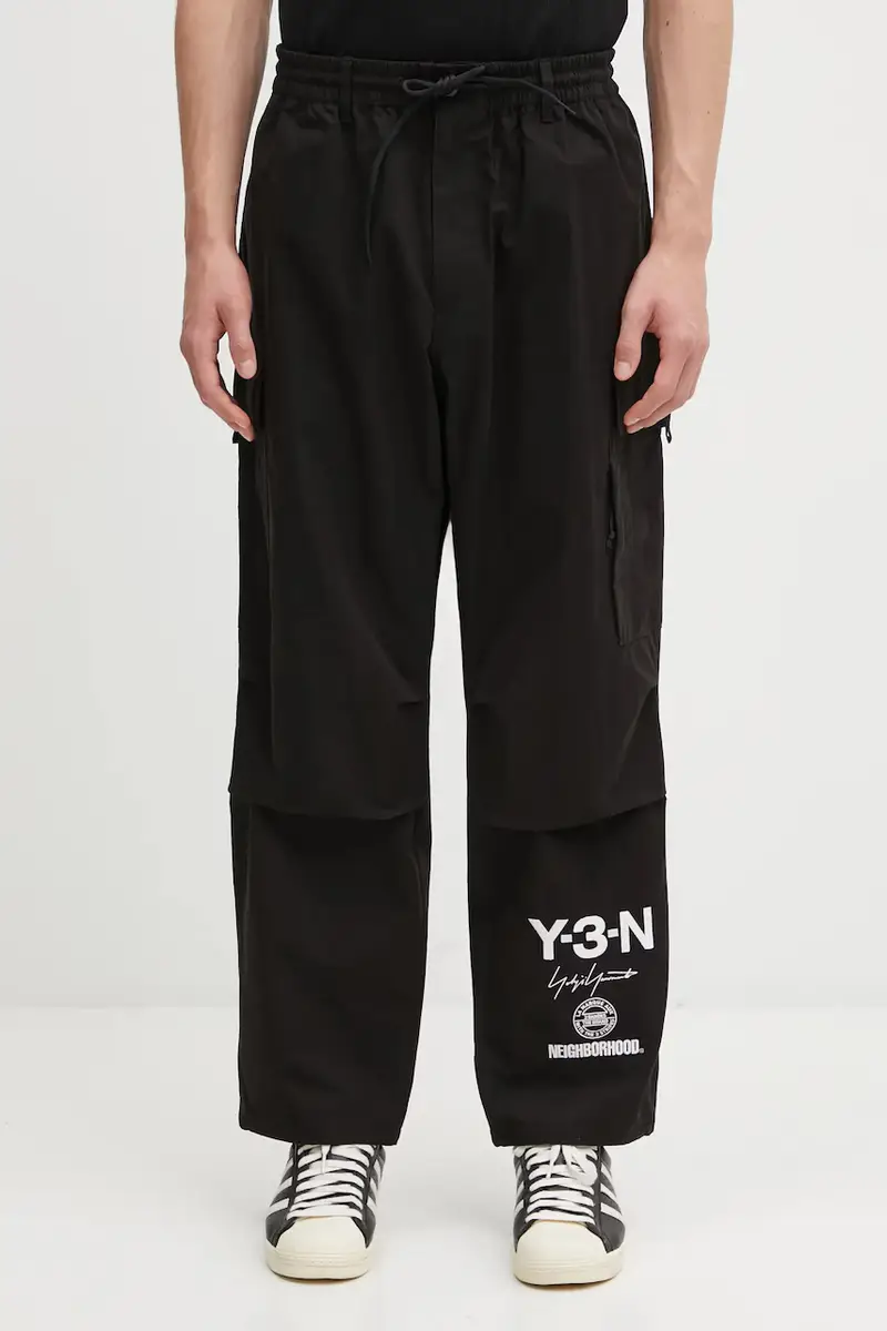 Y-3 pantaloni x Neighborhood Cargo uomo colore nero JW7003