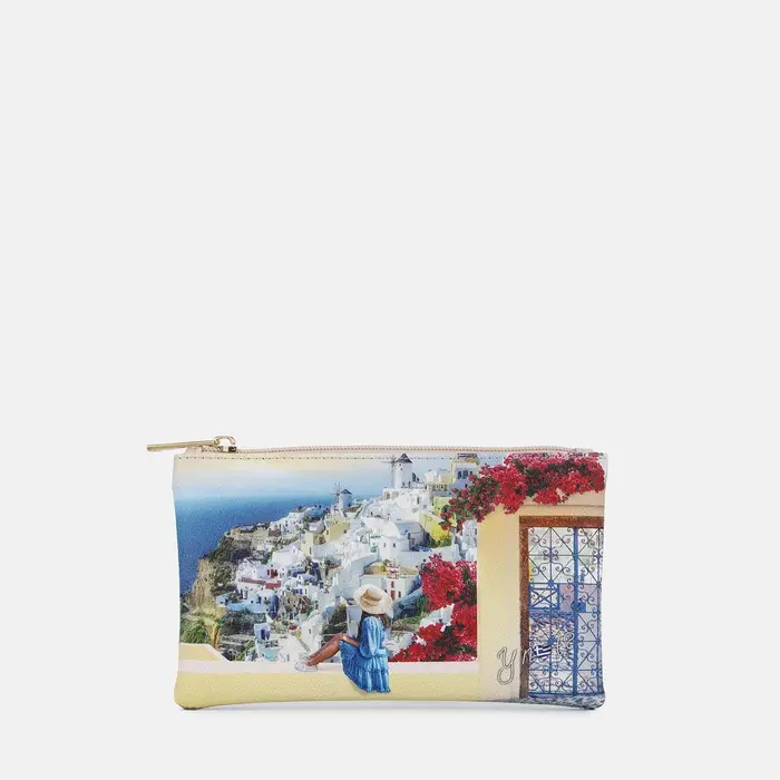 Y Not? Borsa Shopping Ynot? Beauty Case Medium Yes Bag Stampa Città Bianco