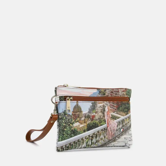 Y Not? Borsa Shopping Ynot? Beauty Case Small Yes Bag Stampa Città Blu