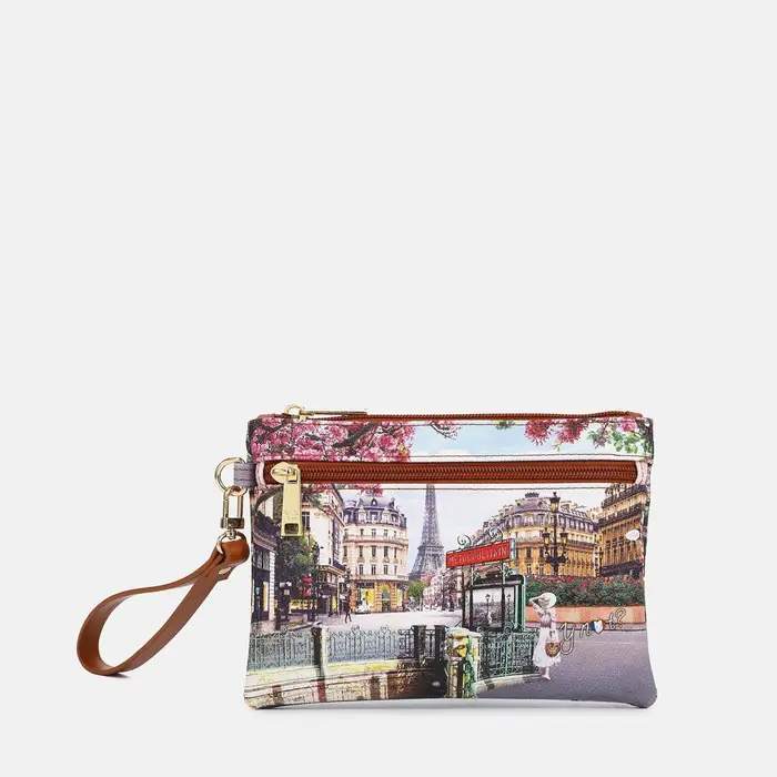 Y Not? Borsa Shopping Ynot? Beauty Case Small Yes Bag Stampa Città Rosa