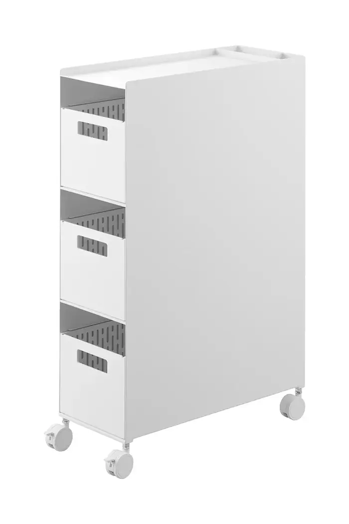 libreria su ruote Tower 16,6 x 43 x 58 cm Bianco
