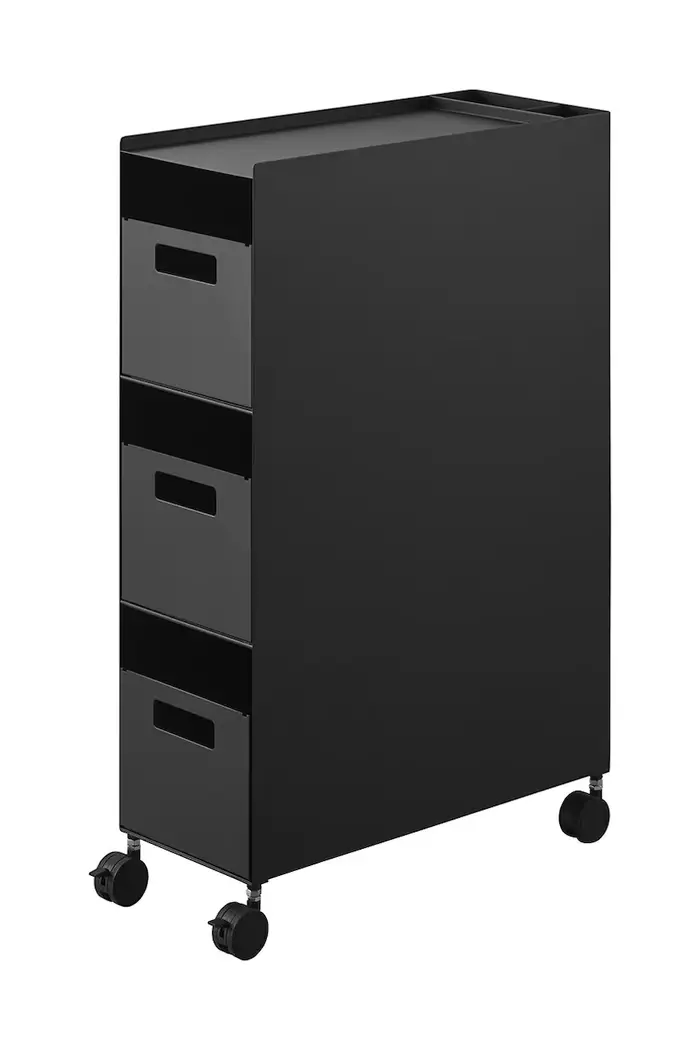 libreria su ruote Tower 16,6 x 43 x 58 cm Nero