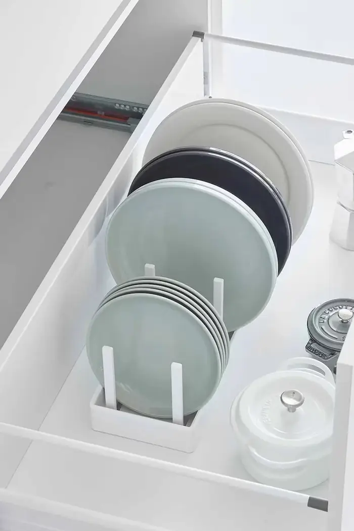 organizzatore in plastica 40 x 14,1 x 14 cm Bianco miniatura 3