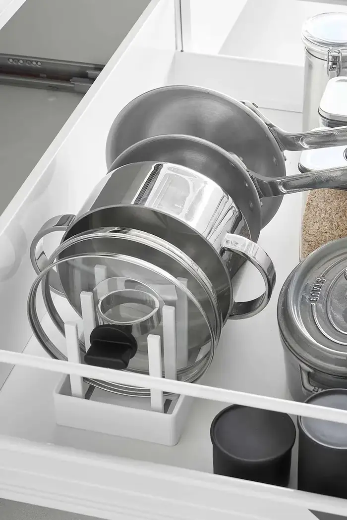 organizzatore in plastica 40 x 14,1 x 14 cm Bianco miniatura 5