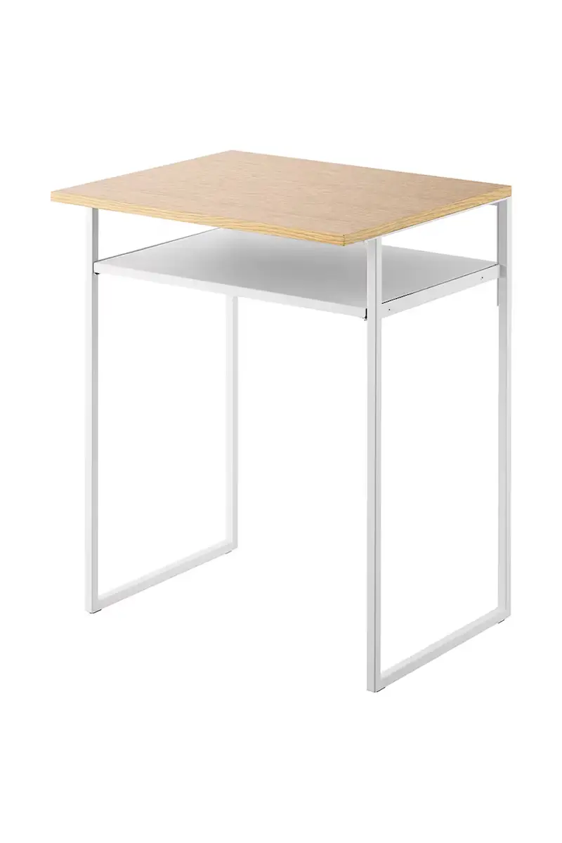 Yamazaki tavolo con un piano e un ripiano estraibile Tower 53 x 45, 2 x 66, 8 cm Bianco