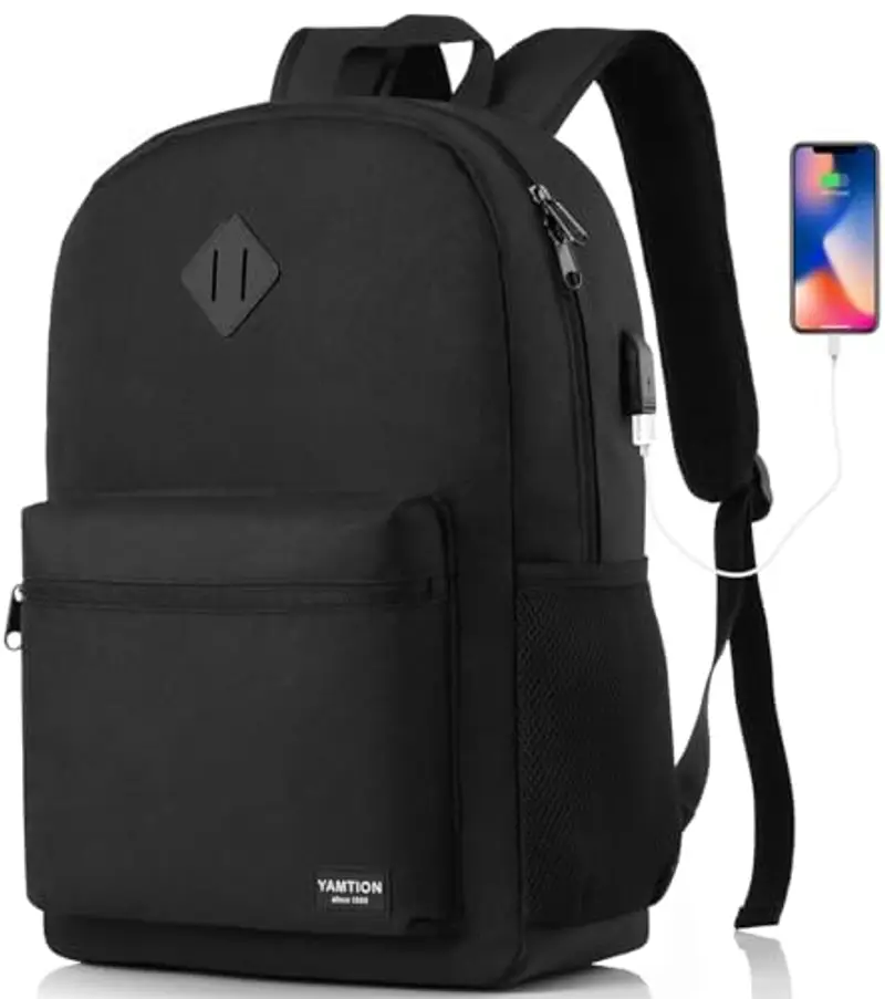 YAMTION Zaino Porta PC per Uomo e Donna, Zaini Scuola Superiore Media per Ragazza e Ragazzo