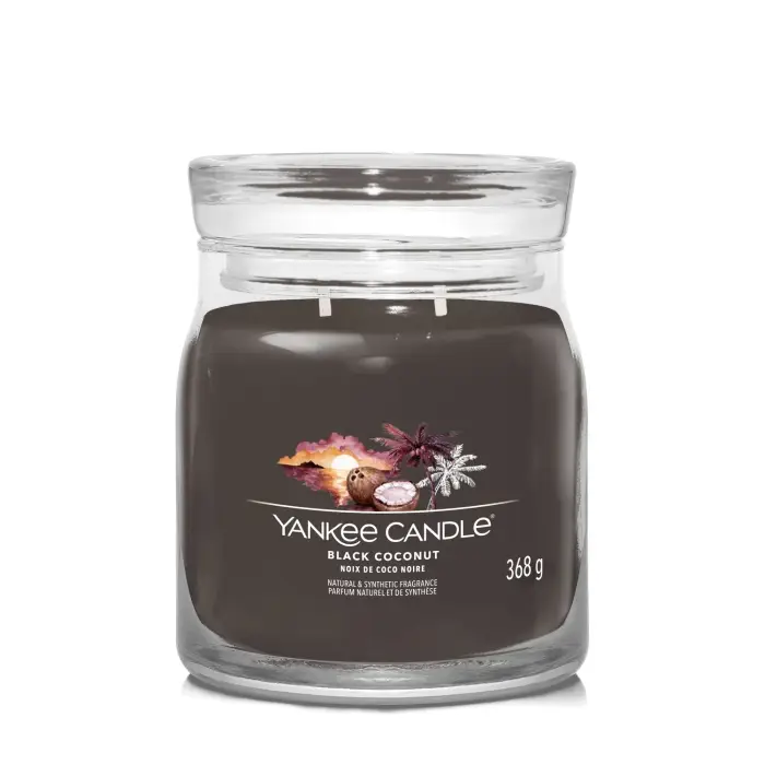 Yankee Candle Signature Jar Candles Black Coconut 567g - Candela Profumata