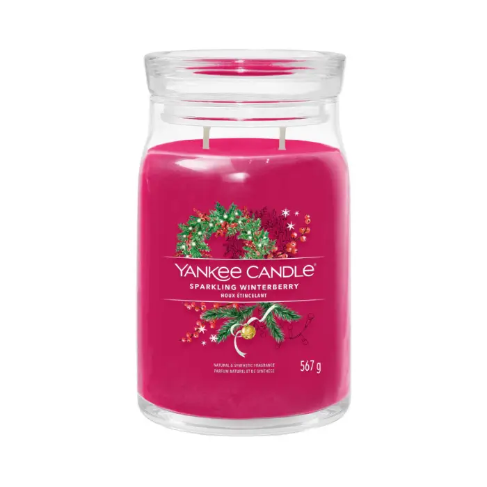 Yankee Candle Sparkling Winterberry Signature candela- 567,0 g
