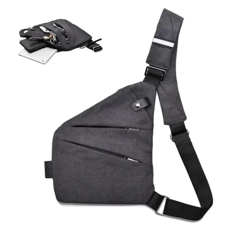 YAOZUP Borsa da Viaggio Antifurto, Crossbody Spalla Petto Zaino, Tracolla Multitasche per Uomo e Donna, per Escursioni