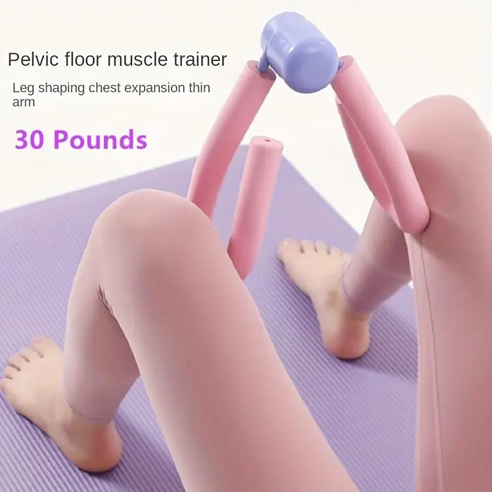 1pc Allenatore per i muscoli del pavimento pelvico, attrezzo per esercizi per le cosce, per il recupero post-partum, modellamento del corpo, allenamento per gambe e glutei rosa miniatura 3