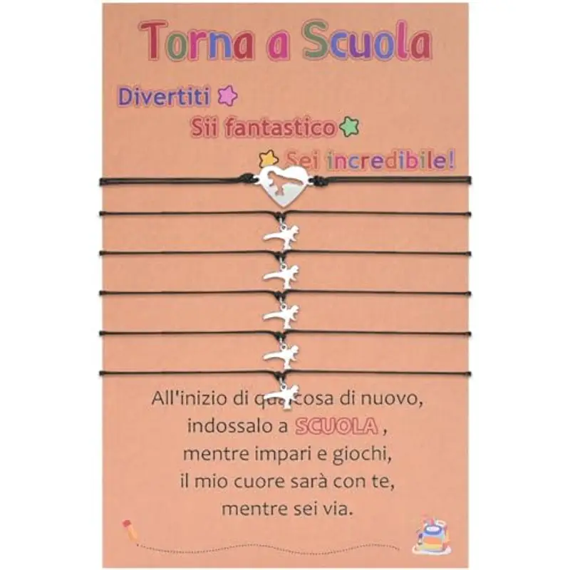 YELUWA Bracciale Regalo Ritorno a Scuola per Mamma E Figlio, Primo Giorno Di Scuola Materna, Regali per Ragazzo