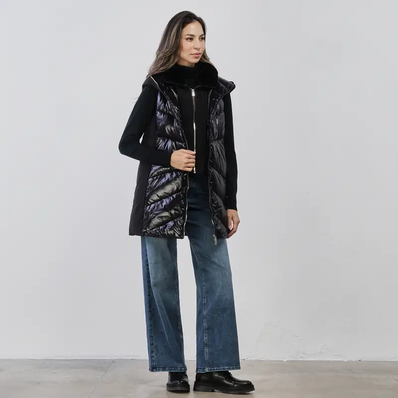 Yes Zee Gilet Donna Nero 3410331