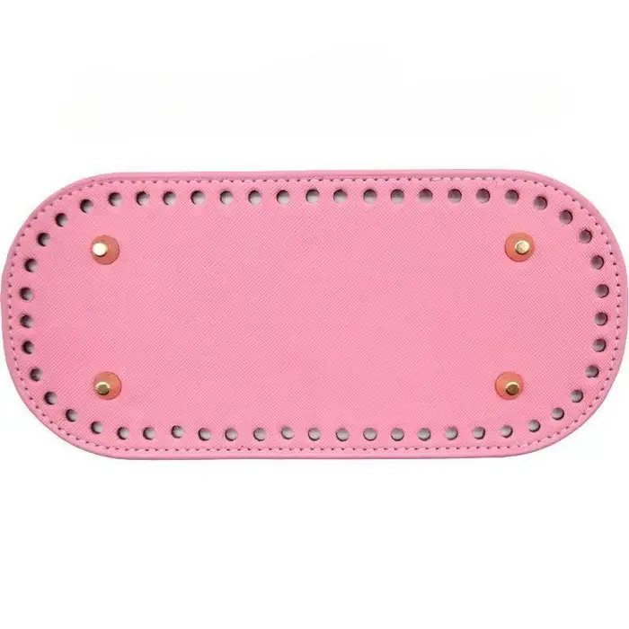 1 Pz Fatto a Mano Fai da Te Borsa Tessuta Accessori Fondo Borsa Tulipano Materiale PU Piastra Fondo Borsa 22*10cm rosa