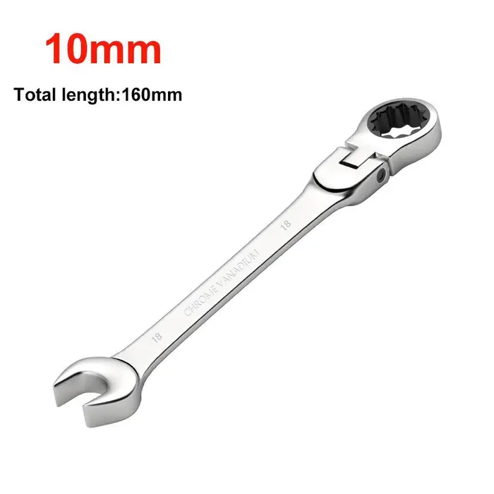 1 Pz Universale 72 Denti Chiave A Cricchetto Doppio Scopo Testa Regolabile Apertura Plum Blossom Risparmia Sforzo Chiave Rapida 10mm