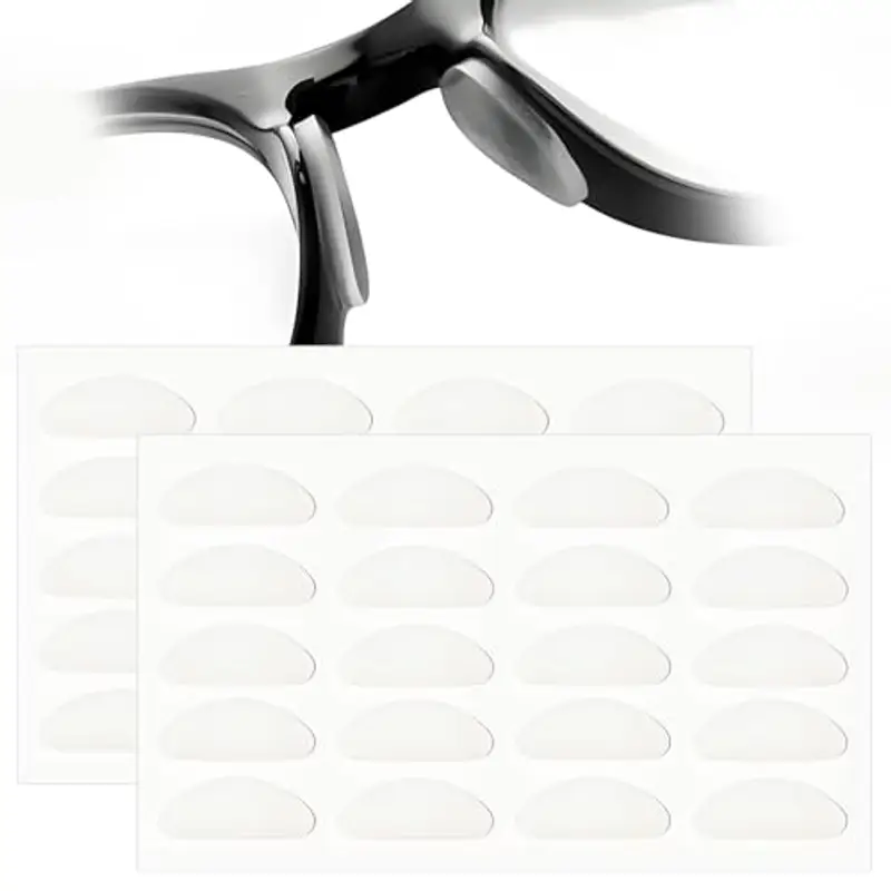 YPYMOD 10 Paia Naselli per Occhiali, Antiscivolo Silicone, Forma di D Naselli Autoadesivi Antiscivolo, Sottili Naselli