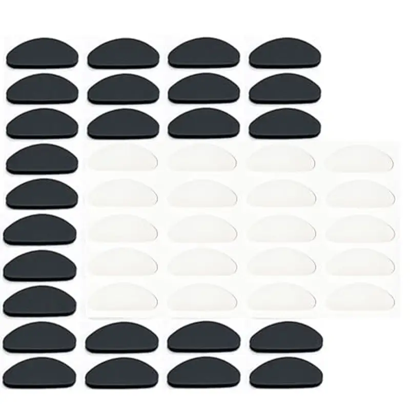 YPYMOD 30 Paia Naselli per Occhiali, Antiscivolo Silicone, Forma di D Naselli Autoadesivi Antiscivolo, Sottili Naselli