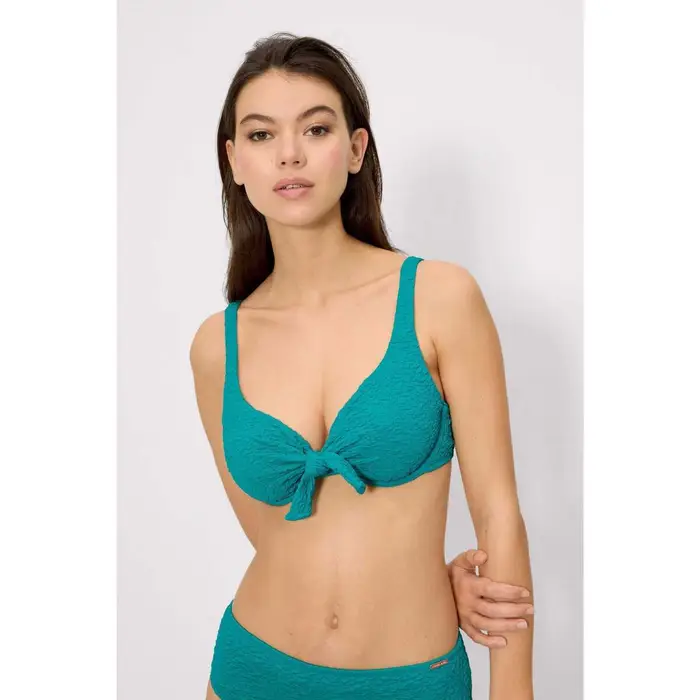Ysabel Mora Costume a due pezzi Reggiseno bikini snellente testurizzato turchese, coppa C Blu