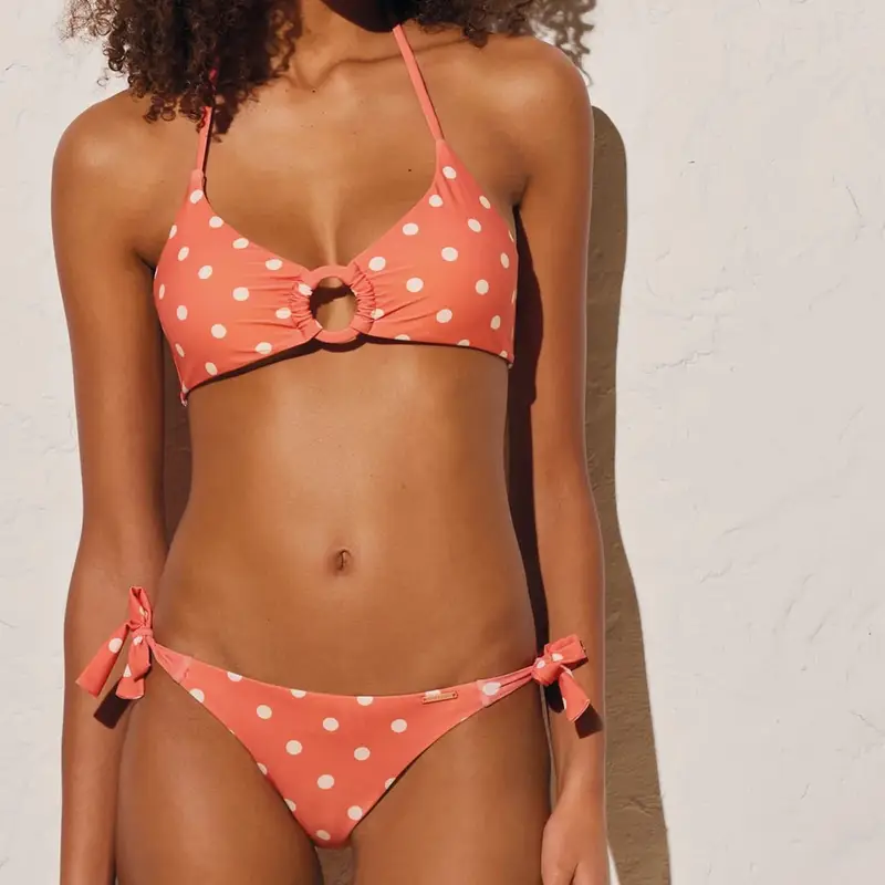 Ysabel Mora Costume due pezzi a pois 82285 donna peach b