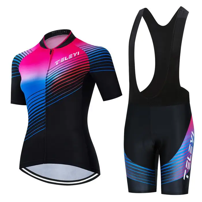 Abbigliamento da Ciclismo Professionale 2025 Set Abbigliamento da Ciclismo da Donna a Maniche Corte Abbigliamento da Ciclismo Anti UV XL
