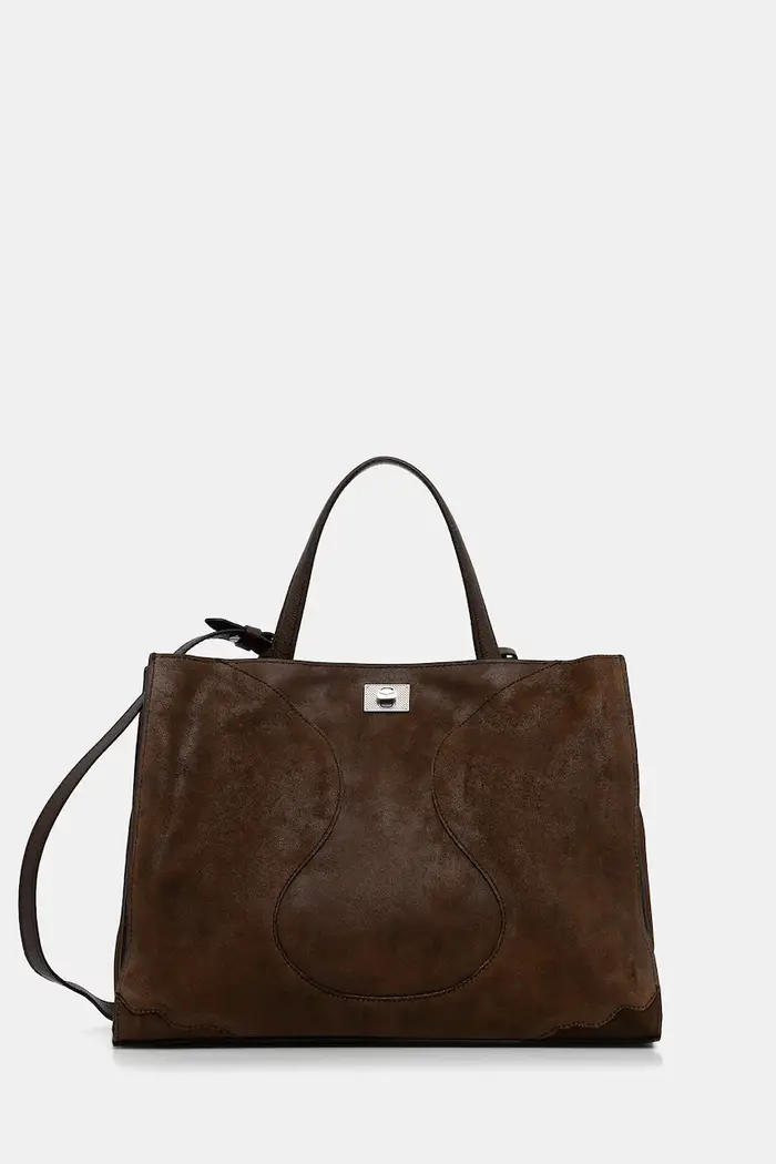 borsa in pelle scamosciata JACK SUEDE Marrone