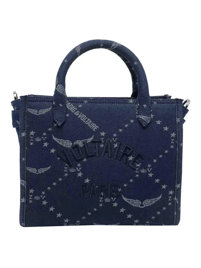 Zadig&Voltaire Borsa tote Xs in denim Blu