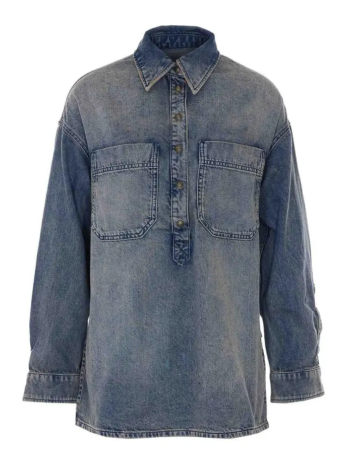 Zadig&Voltaire Camicia Timona in denim blu
