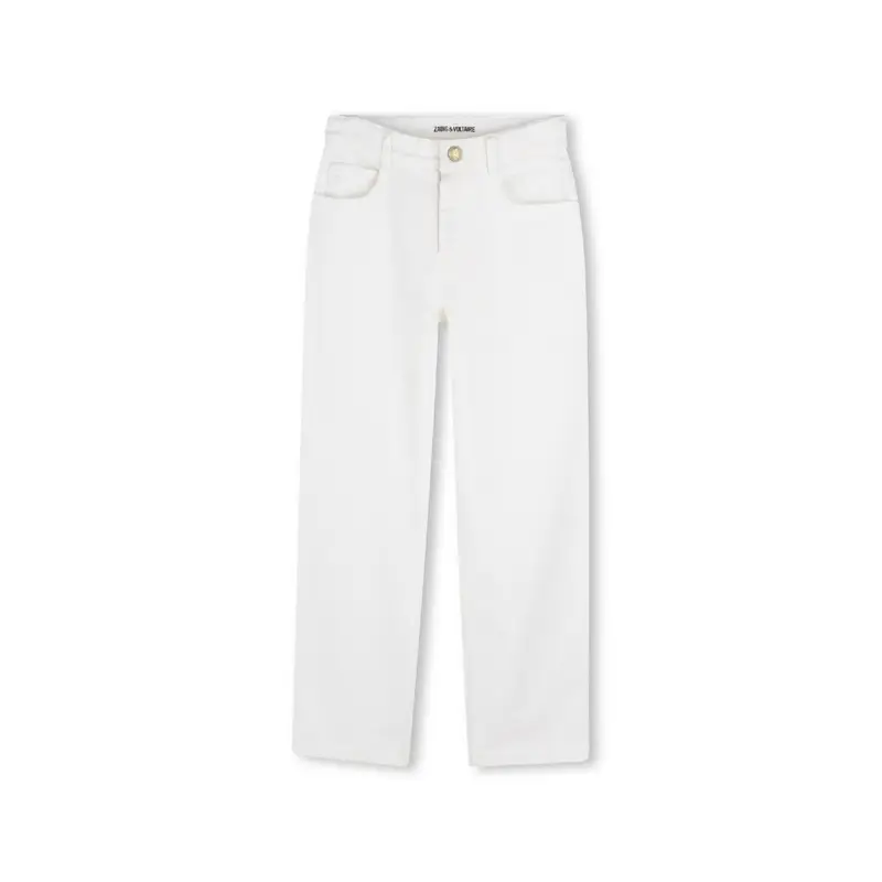 Zadig & Voltaire per ragazza X60353 Pantaloni in twill bianco (16años= 174cm), Casual, Cotone, moda per bambini