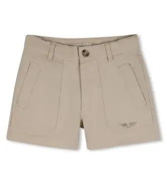 per ragazza X60566 Pantaloncini in twill beige (6años= 114/119cm), Casual, Cotone, moda per bambini