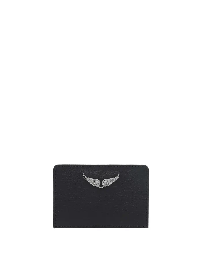Zadig&Voltaire porta carte zv pass nero argento