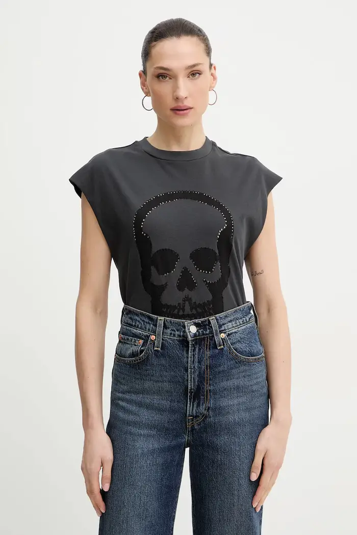 Zadig&Voltaire top in cotone Grigio