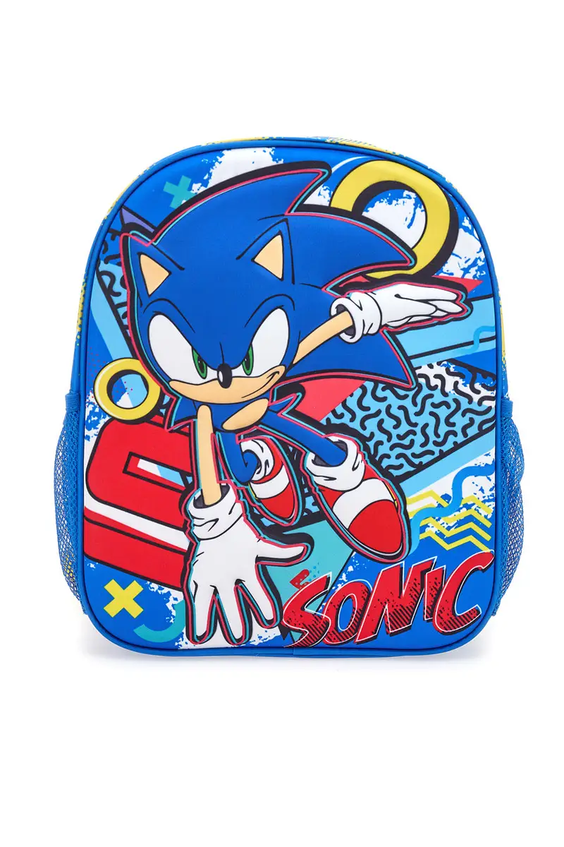 CORIEX Zaino blu con stampa in rilievo Sonic