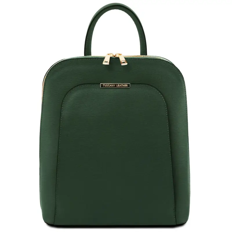 Tuscany Leather Zaino da donna in pelle Saffiano Verde Foresta
