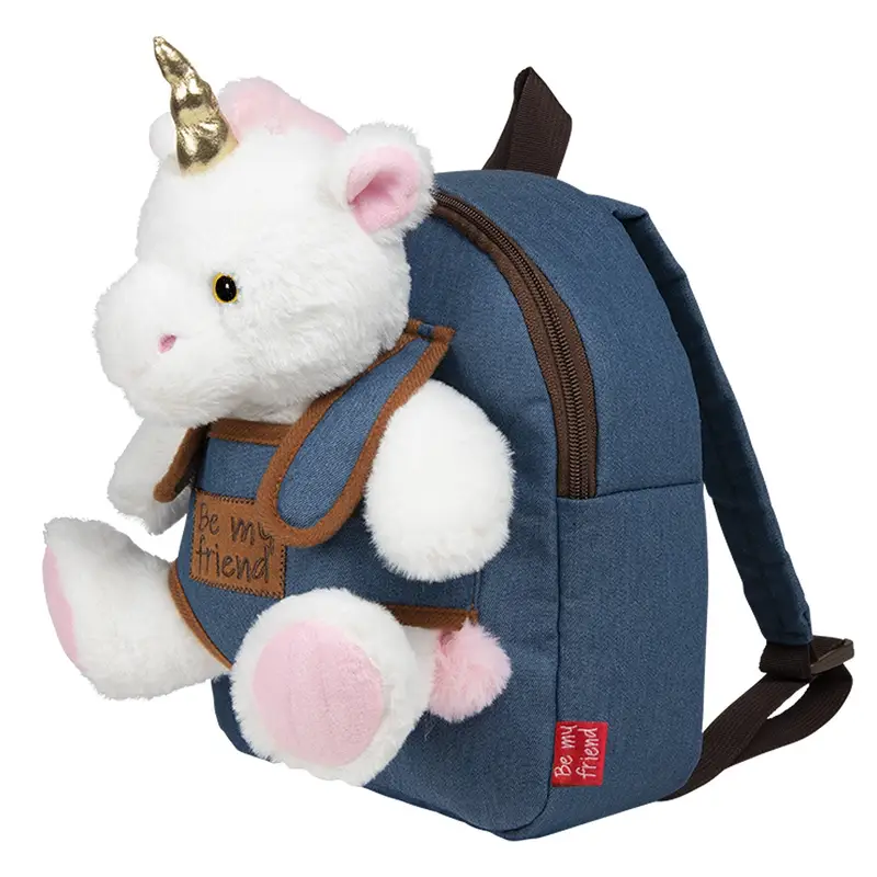 Perletti Zaino in Denim con Peluche