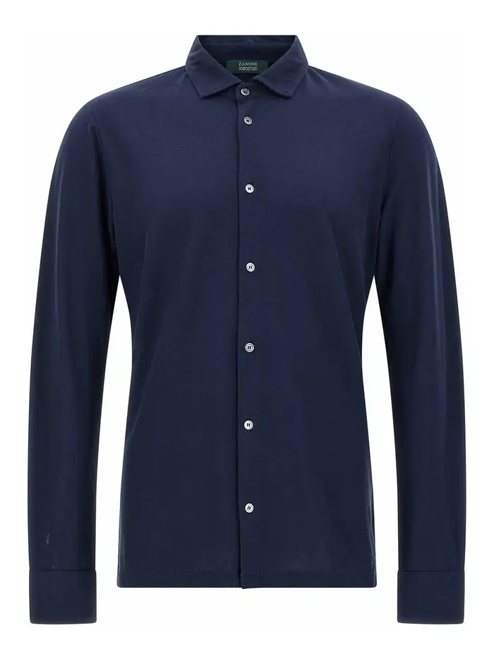 Zanone Camicia di cotone ghiaccio Blu
