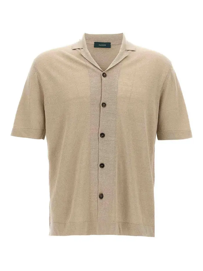 Zanone Camicia di lino Beige